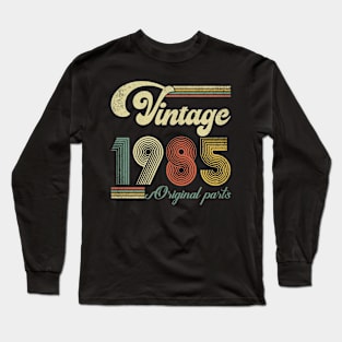 Retro Vintage 1985 39th Birthday Gift Men Women 39 Years Old Long Sleeve T-Shirt